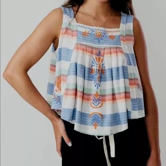 Free People Vintage Stripe Swing Tank - Picture 1 of 7